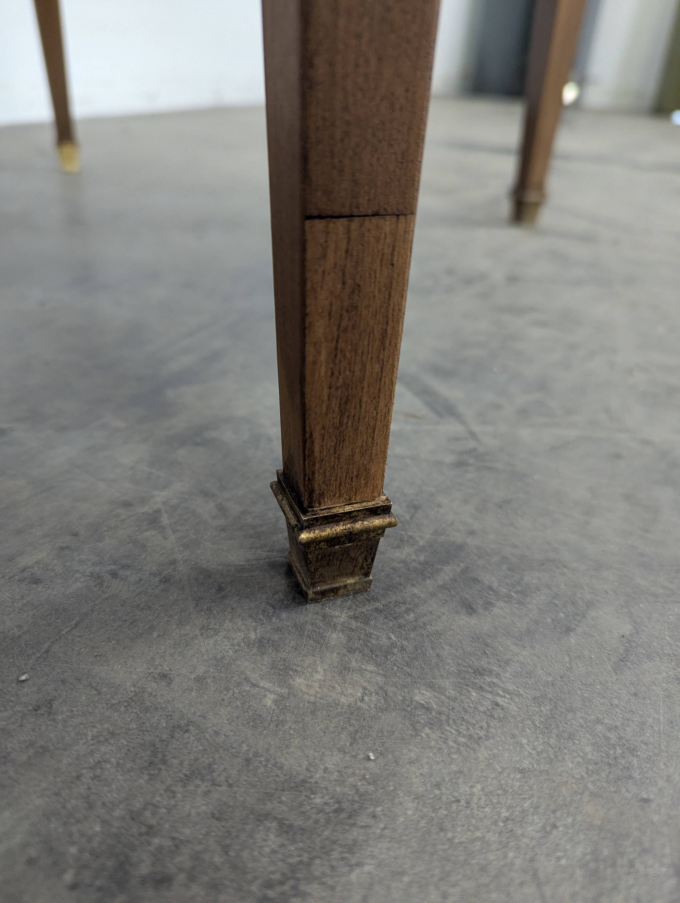 Rosewood and breccia marble bouillotte table