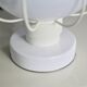 80s lamp, white lacquered metal and glass globe