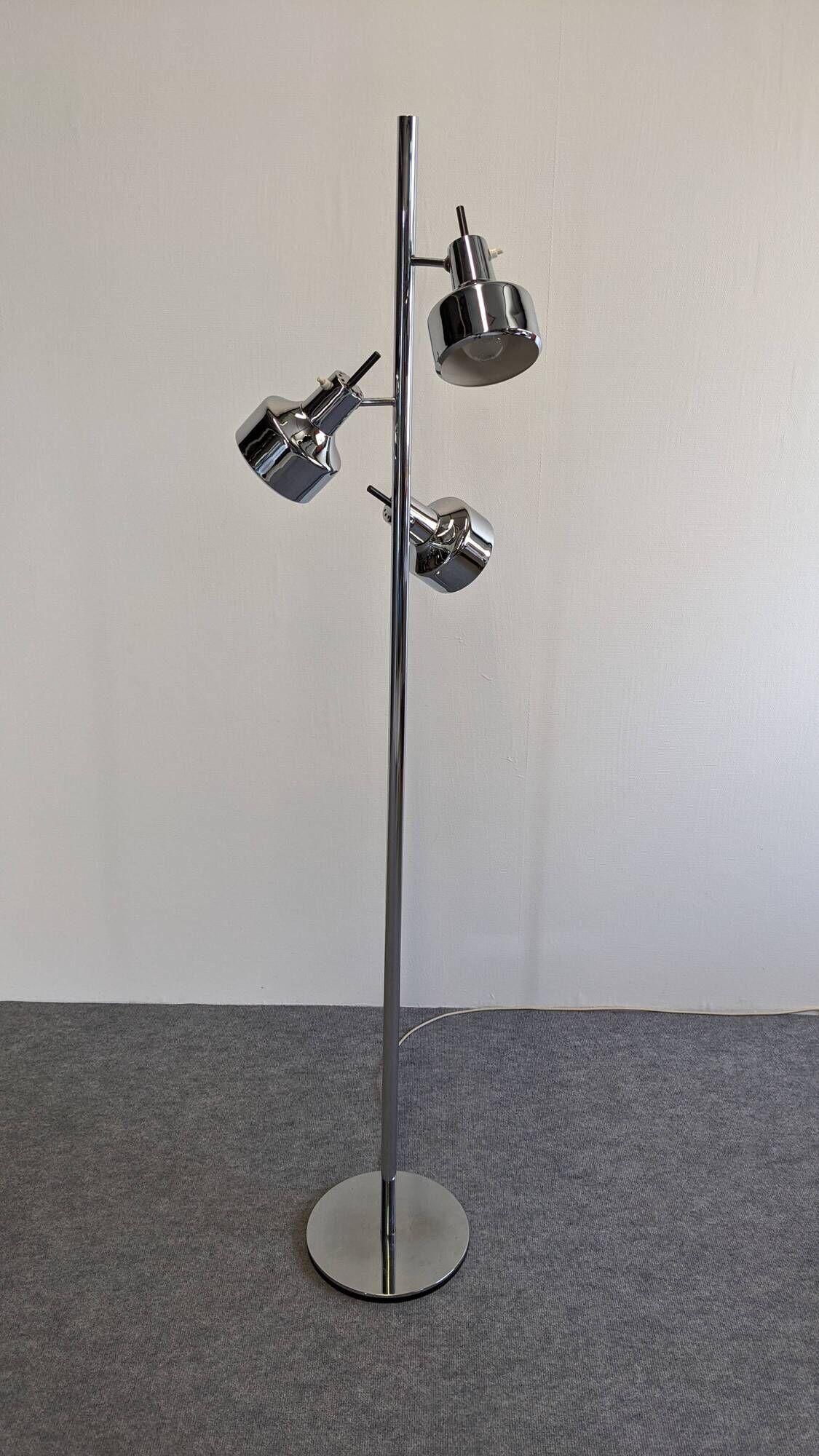 Space age floor lamp with 3 spots by Etienne Fermigier for Monix, France 1970