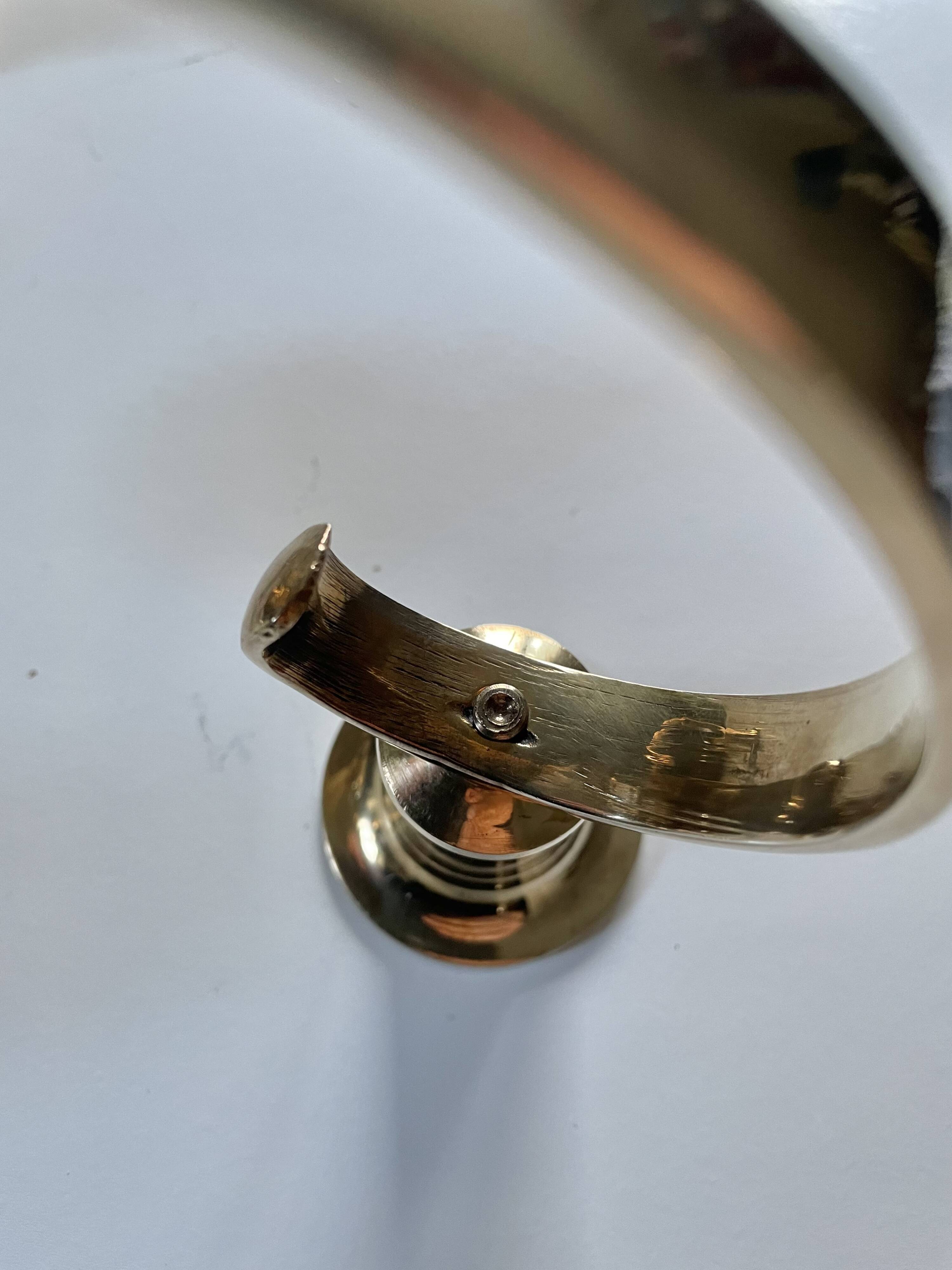 Gold-plated brass candlestick