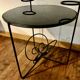 NICE SCANDINAVIAN DESIGN COFFEE TABLE IN METAL AND GLASS 1950.