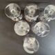 Lot de 6 coupes à champagne, Napoléon III, 1/2 cristal soufflé et taillé