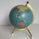 Globe terrestre vintage 1967 mappemonde dorée tripode Taride - 23 cm