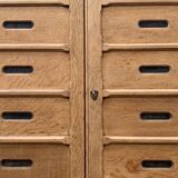 Armoire de notaire en chêne brut massif, 1920