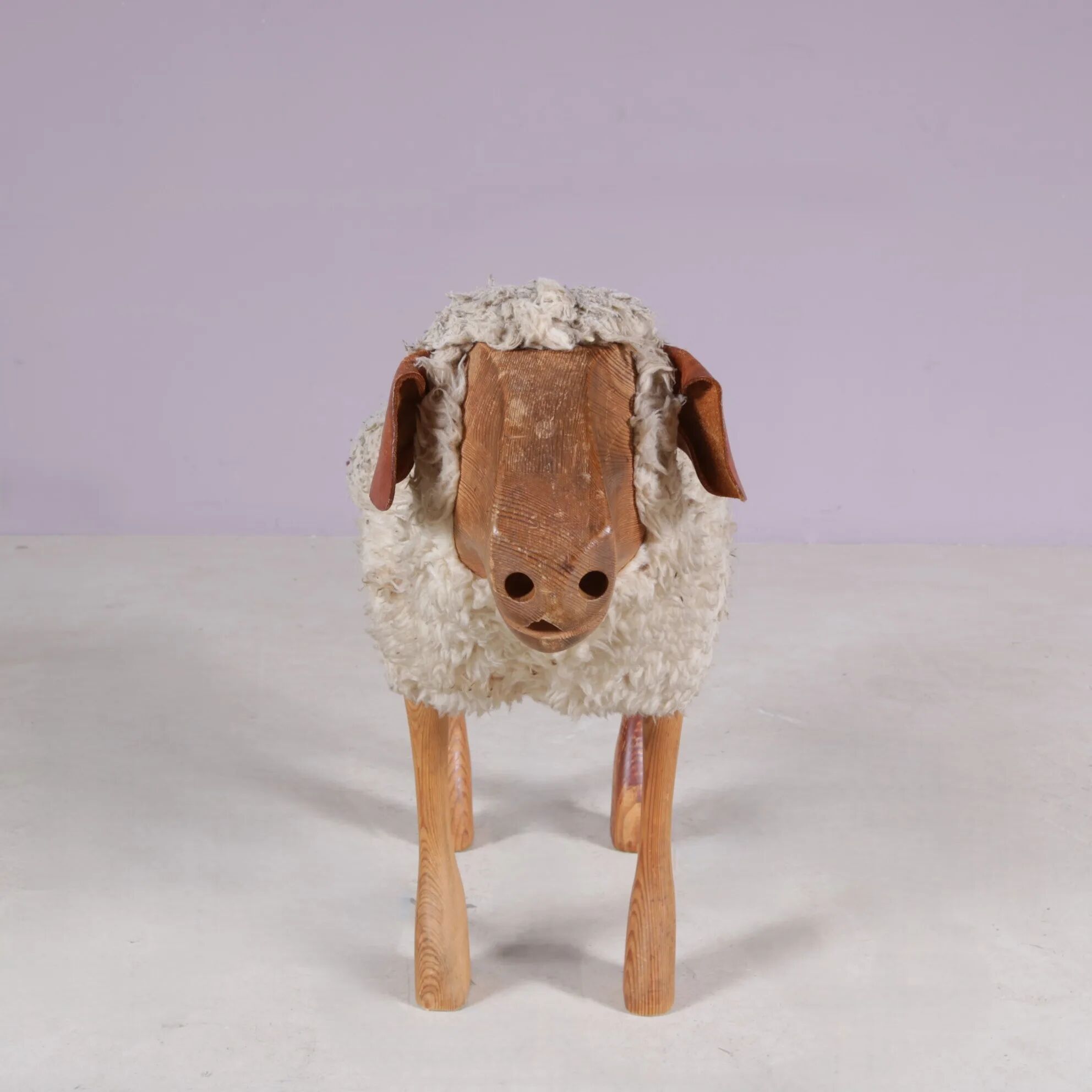 1960s sheep sculpture/stool by Peter Krafft Germany