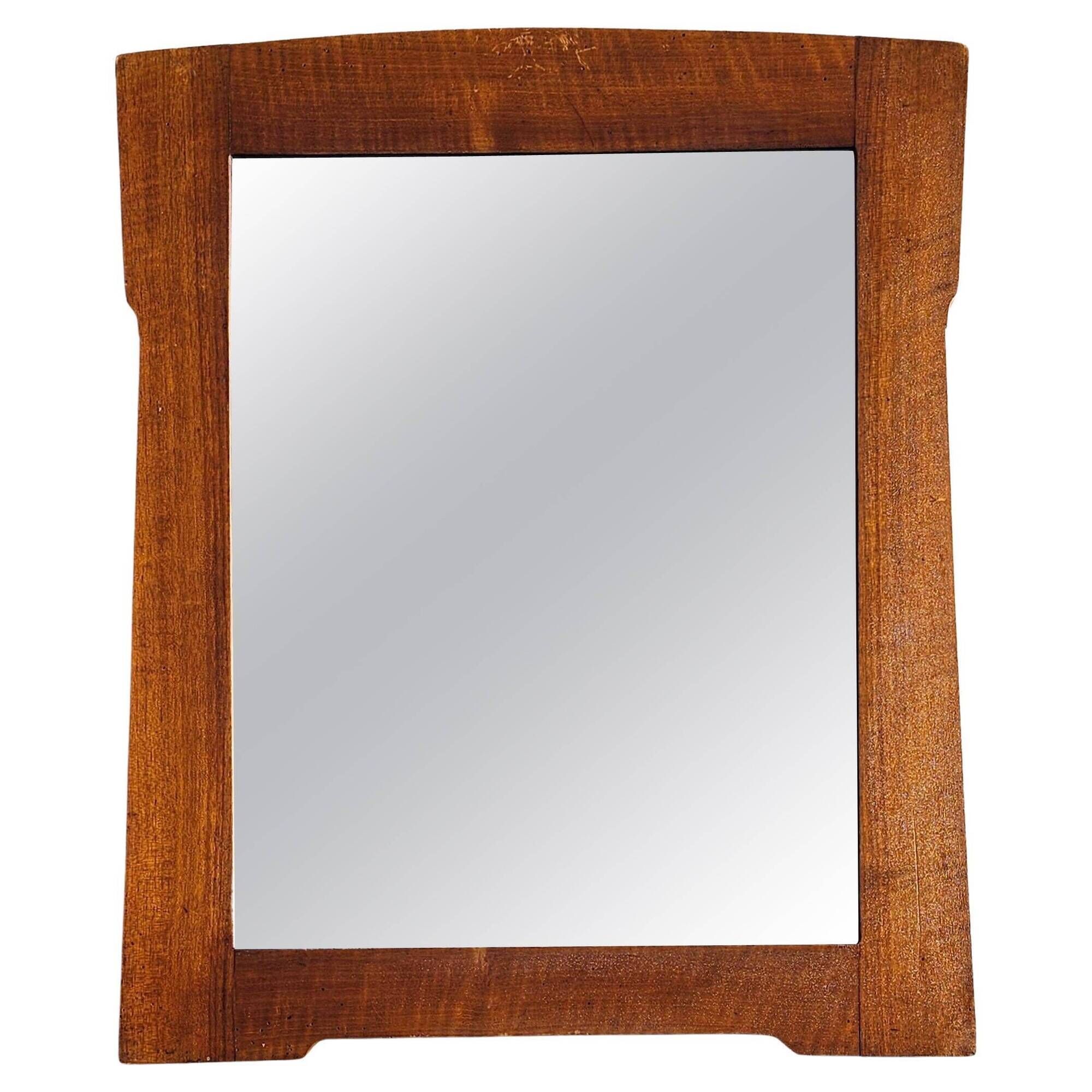 Art Nouveau wall mirror Vienna Secession in walnut frame