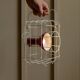 Two-tone White and Red Lamp in Powder-Coated Metal, Ikea PS2017 by Metali Crasset, Cordless for Indoor/Outdoor