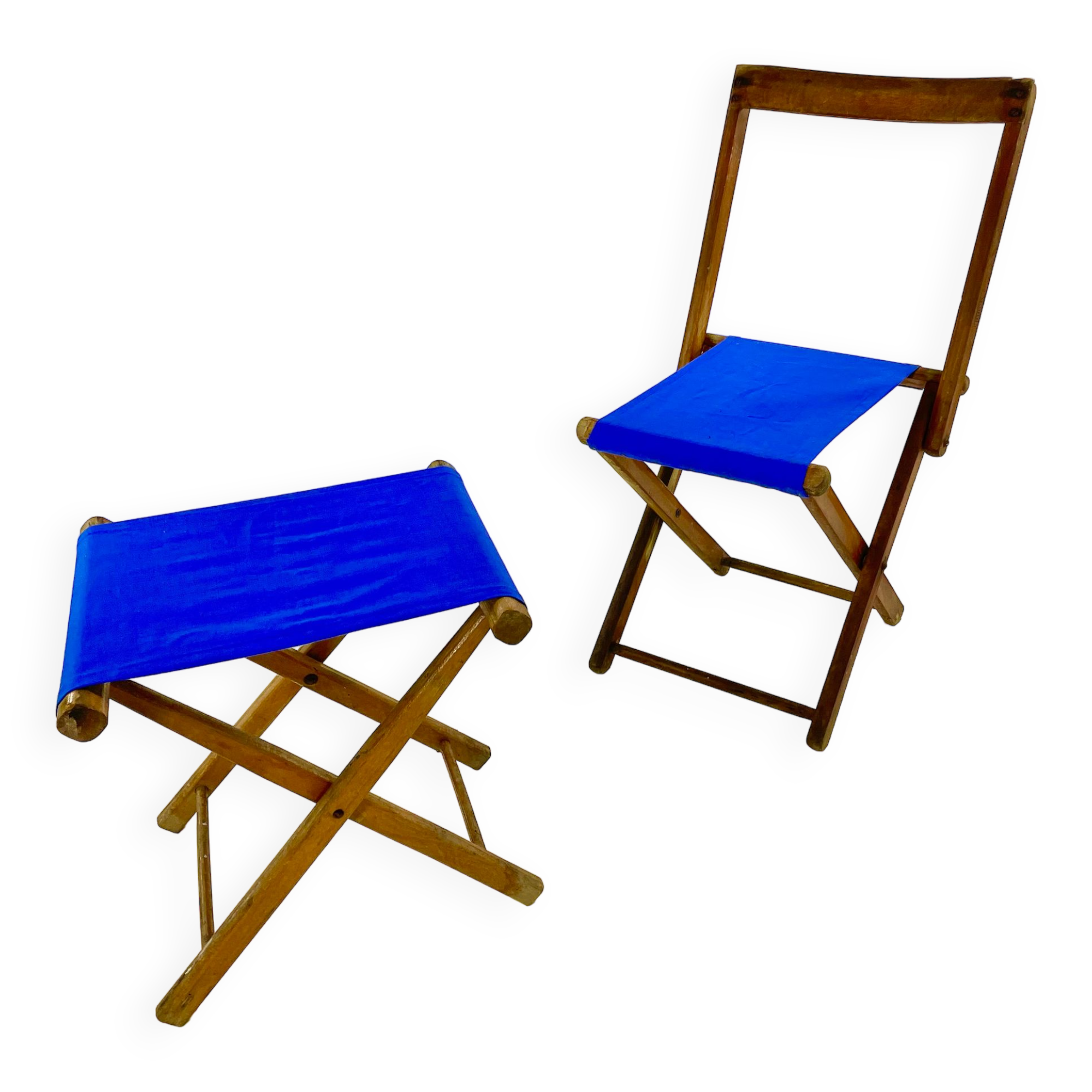 Set of camping chair and stool