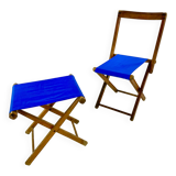 Set of camping chair and stool