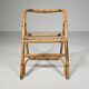 Set of 4 Dal Vera bamboo folding chairs, brass details, Italy, 1960s.