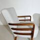 Pair of art deco armchairs, walnut, hungary - new upholstery