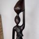 Statuette femme portant une jarre en bois 47cm