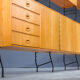 Mid-Century Elm Shelf, 1960s.