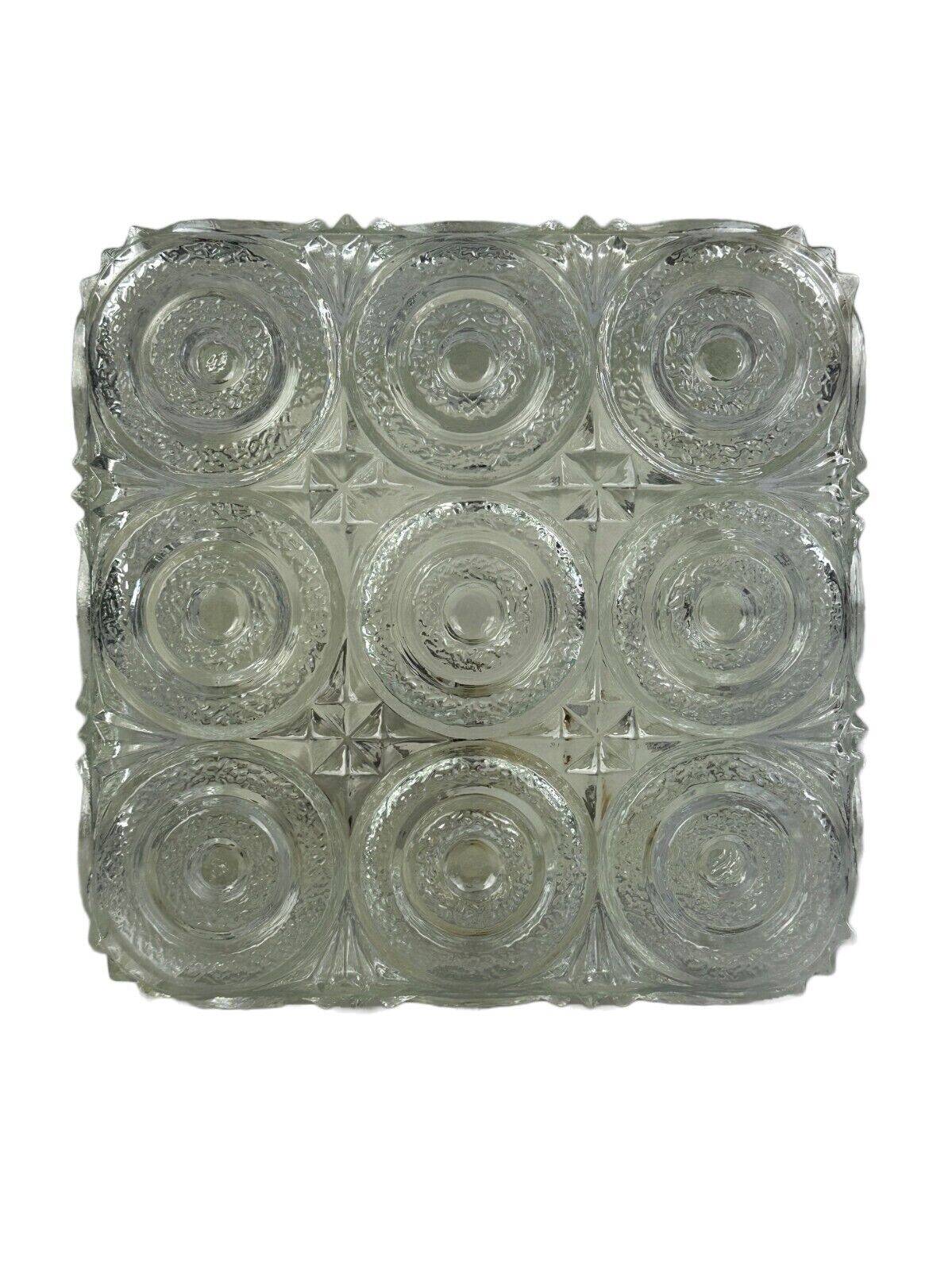 Limburg glass and metal ceiling light, Germany 1960