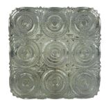 Limburg glass and metal ceiling light, Germany 1960