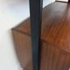 Vintage teak and metal shelf bookcase from the 60s
