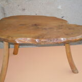 Brutalist coffee table natural wood
