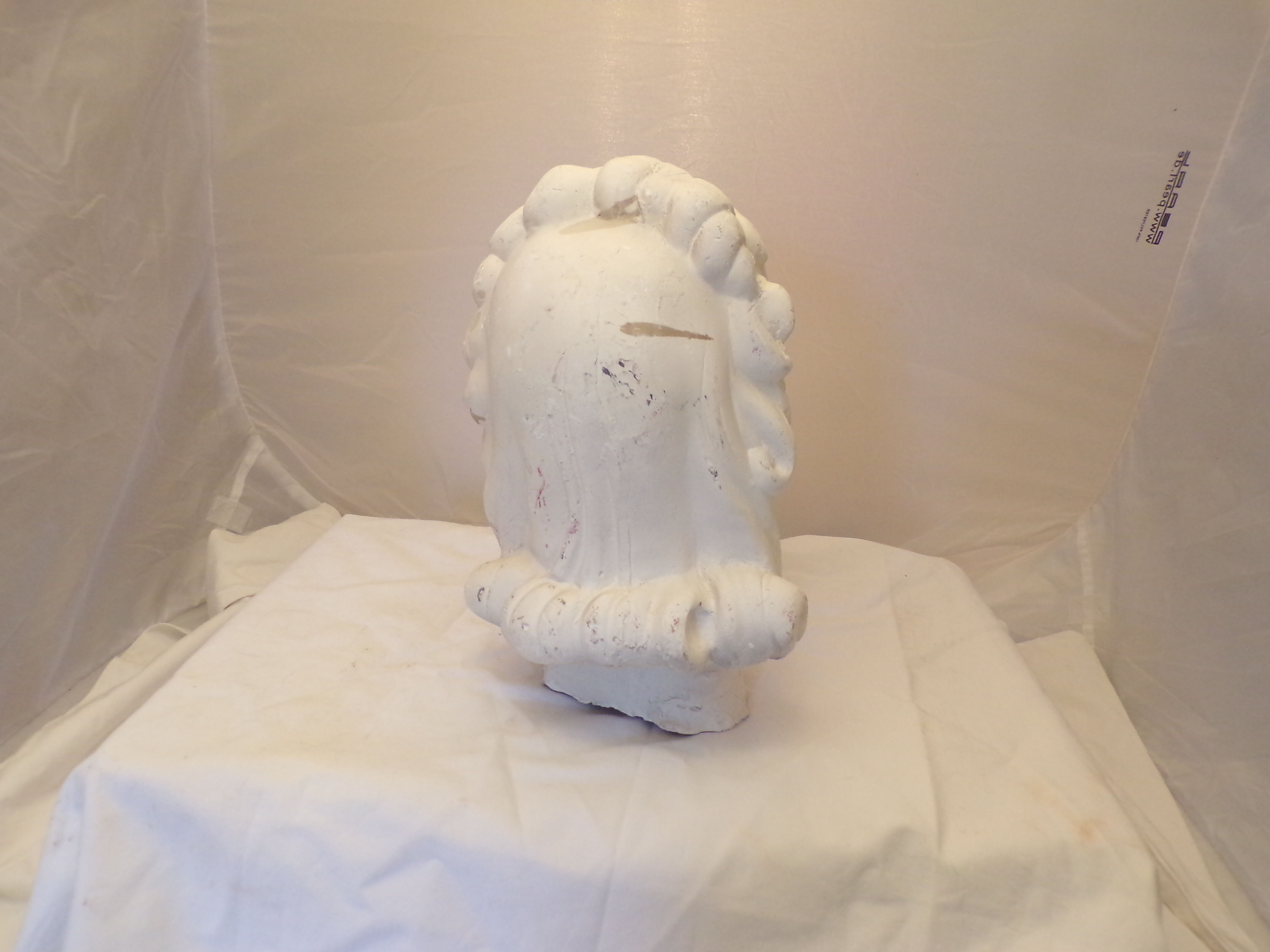 Plaster woman's bust