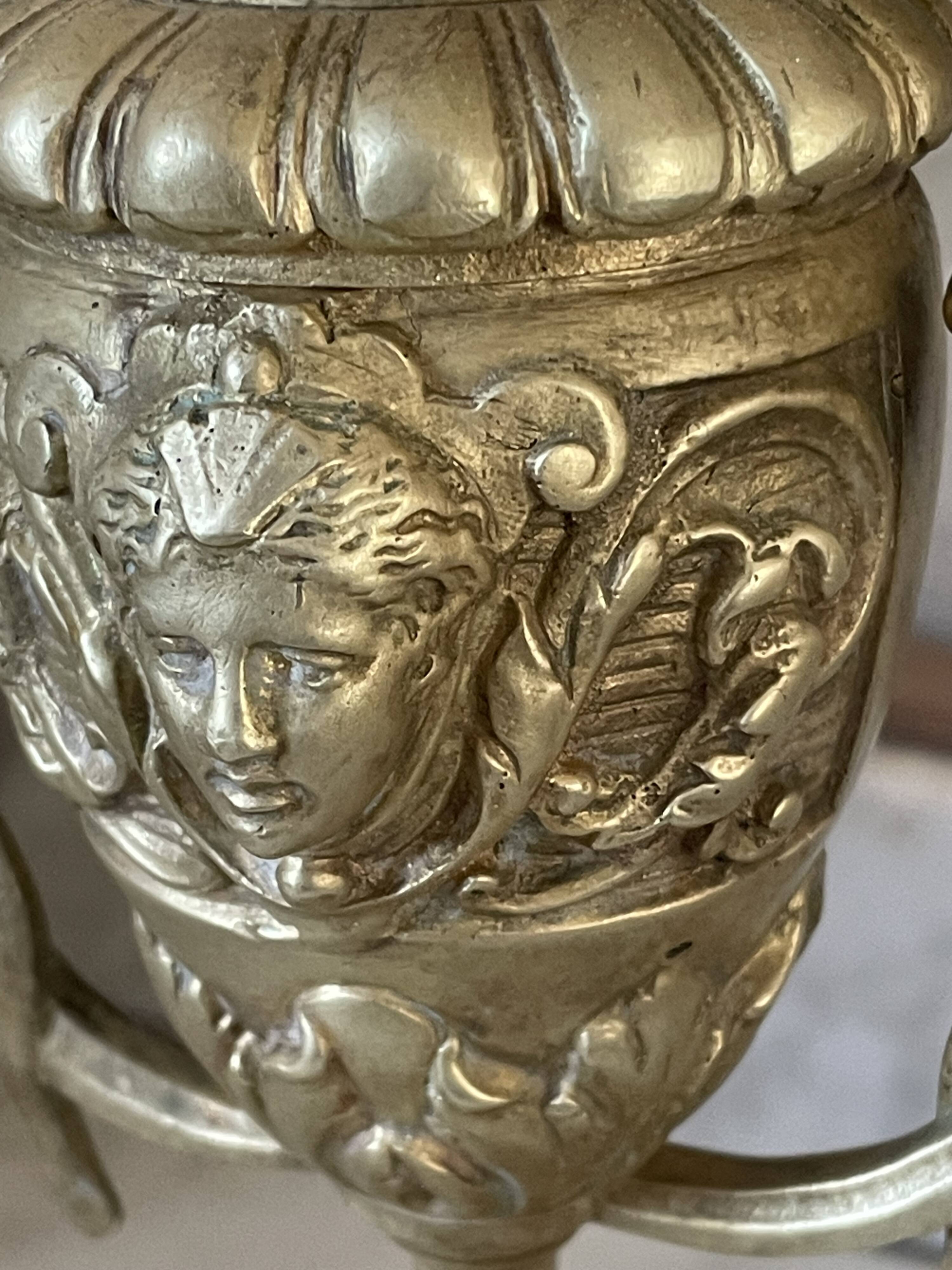 Napoleon III style chandelier in gilded bronze 48.5cm