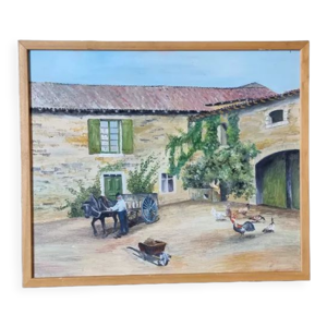 Scène cour ferme