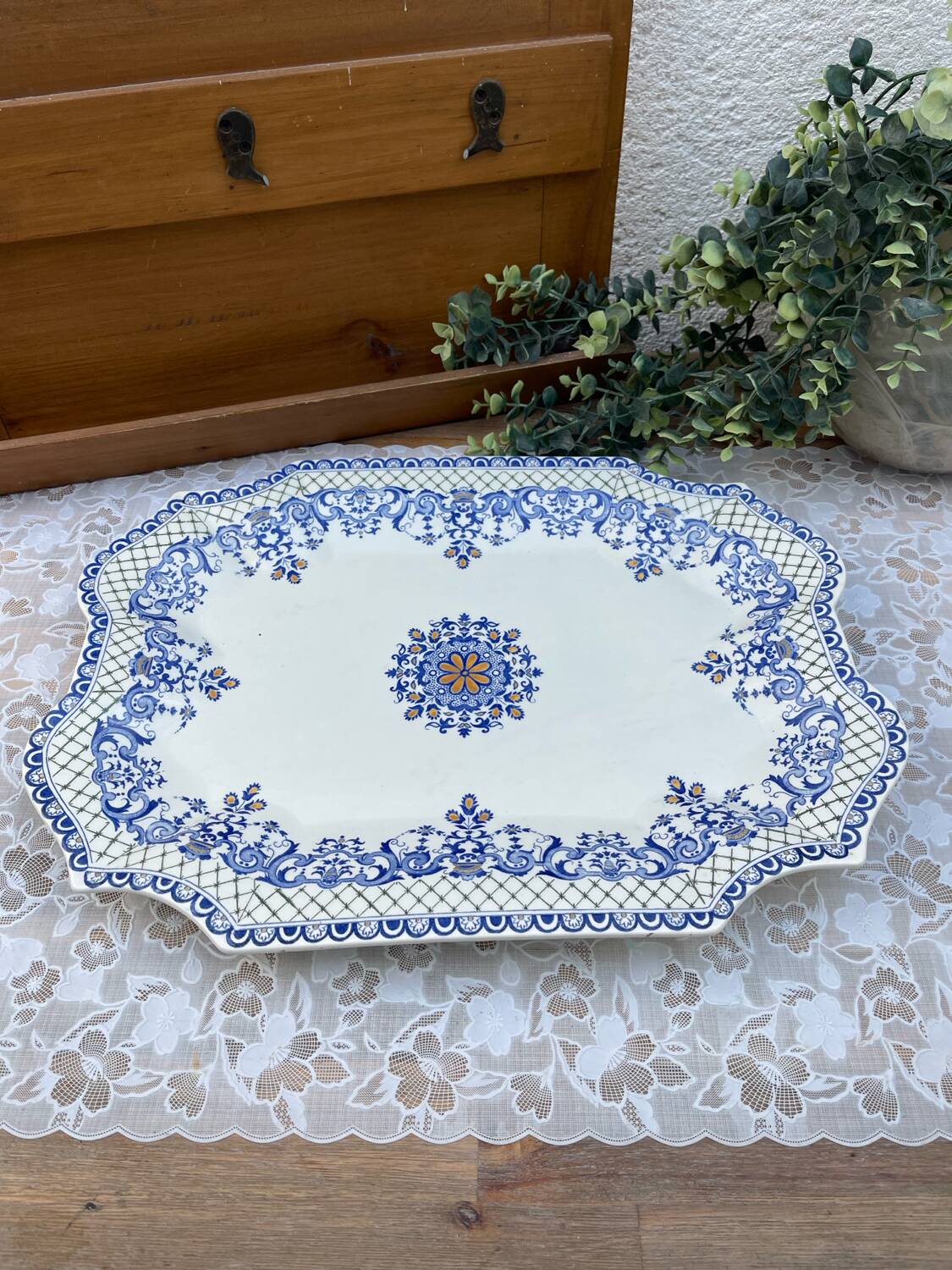 Gien France Soup Tureen with Frame 1960s