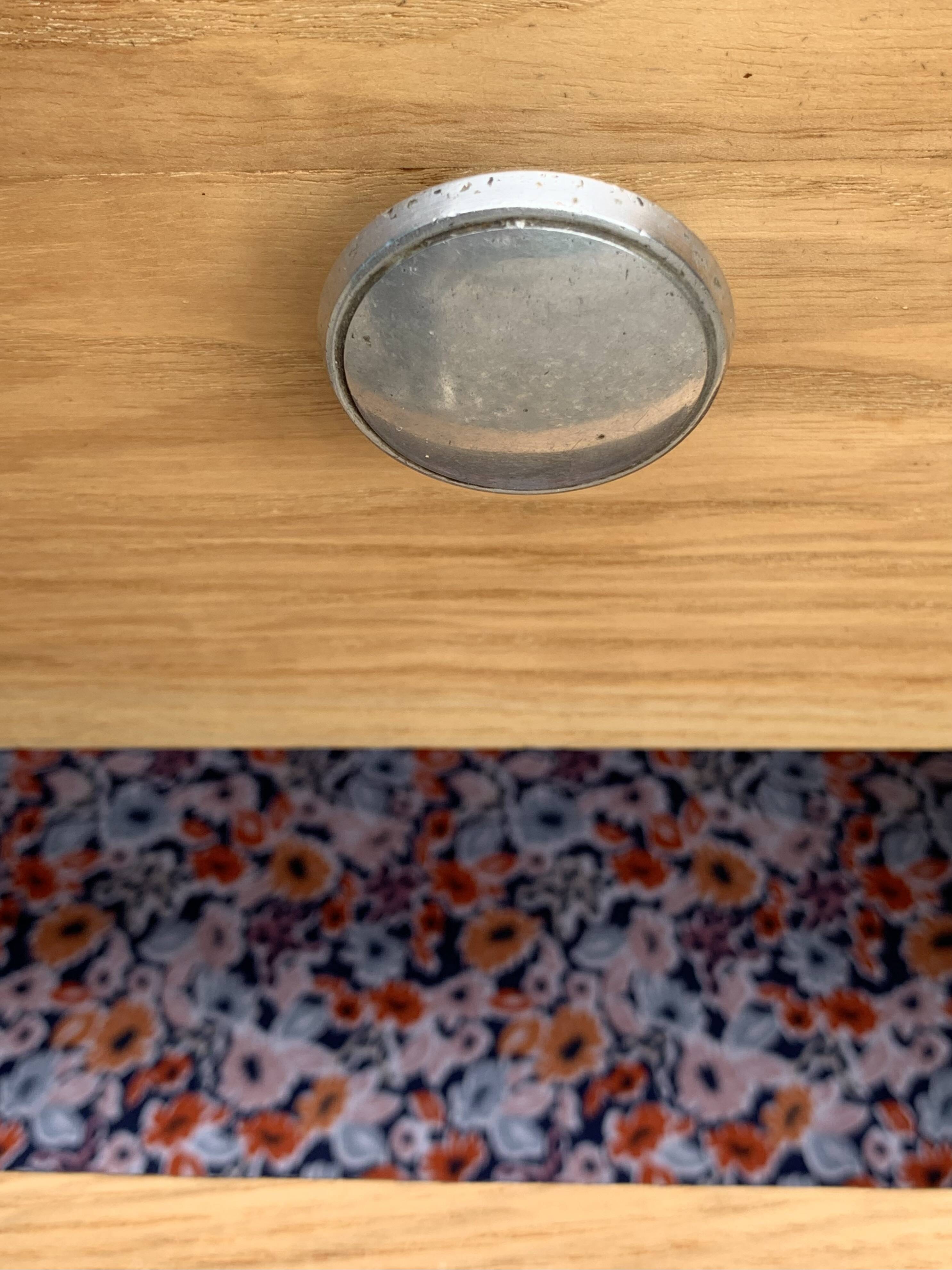 Raw oak art deco chest of drawers