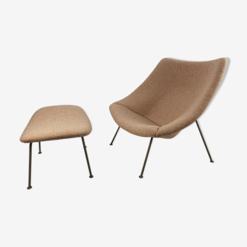 Fauteuil et ottoman de Pierre Paulin pour Artifort années 1960