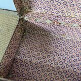 Malle vintage en bois et cuir, St Hubert Paris