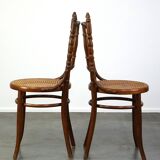 Set of 4 beautiful and atmospheric vintage design bistro chairs