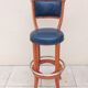 Vintage wood and antique brass bar stool