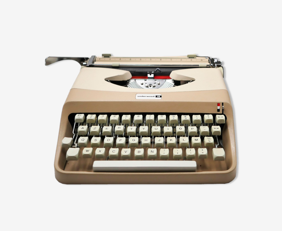 Machine à écrire beige underwood 18 vintage révisée ruban neuf