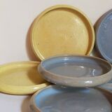 Seven vintage potter's sweet treat plates