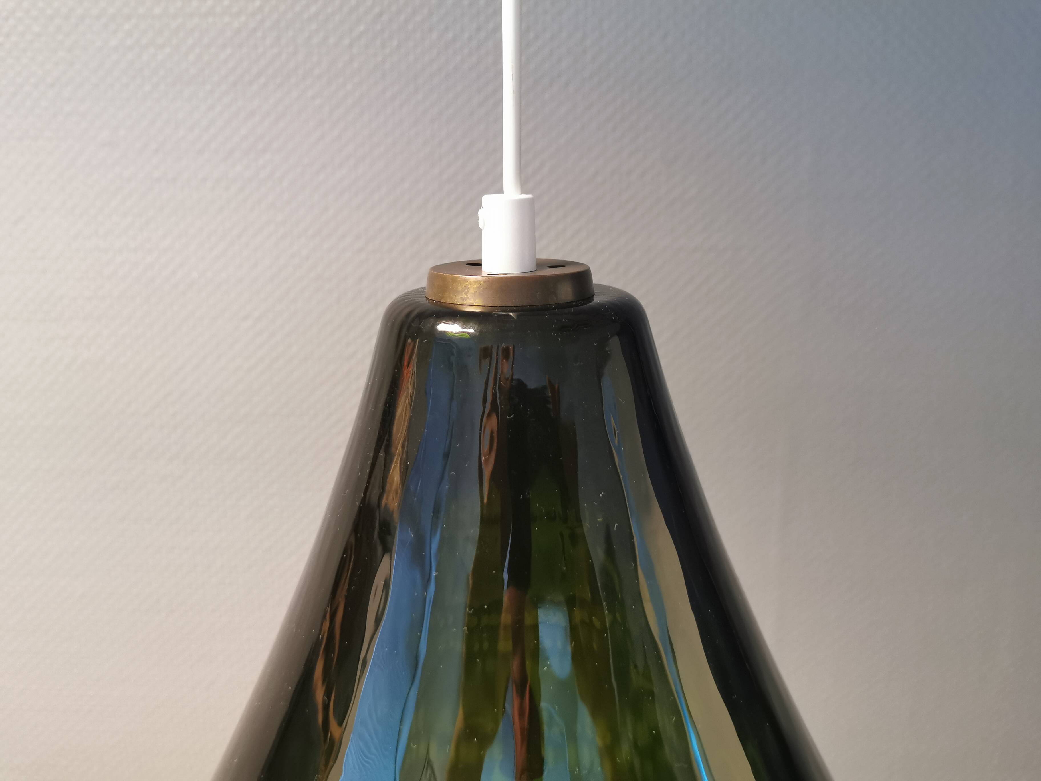 Large hanging lamp designed by Carl Fagerlund for Örrefors Sweden 1960-70s.