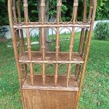 5-tier rattan bookcase shelf