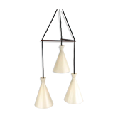 Lampe suspendue en teck Boomerang des années 1960 par Philips Mid Century Vintage