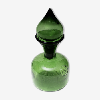 Pot en verre vintage couleur vert