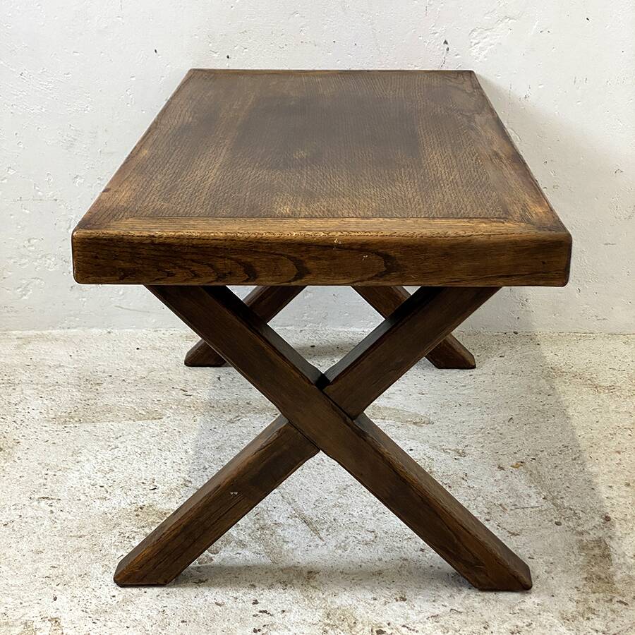 70's Brutalist Coffee Table Solid Oak