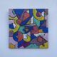 Abstract geometric coloured painting