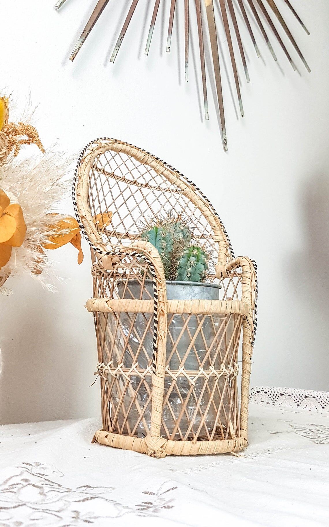 Emmanuelle miniature rattan chair