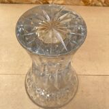 Old vase cristallerie lorraine cut crystal made in France vintage