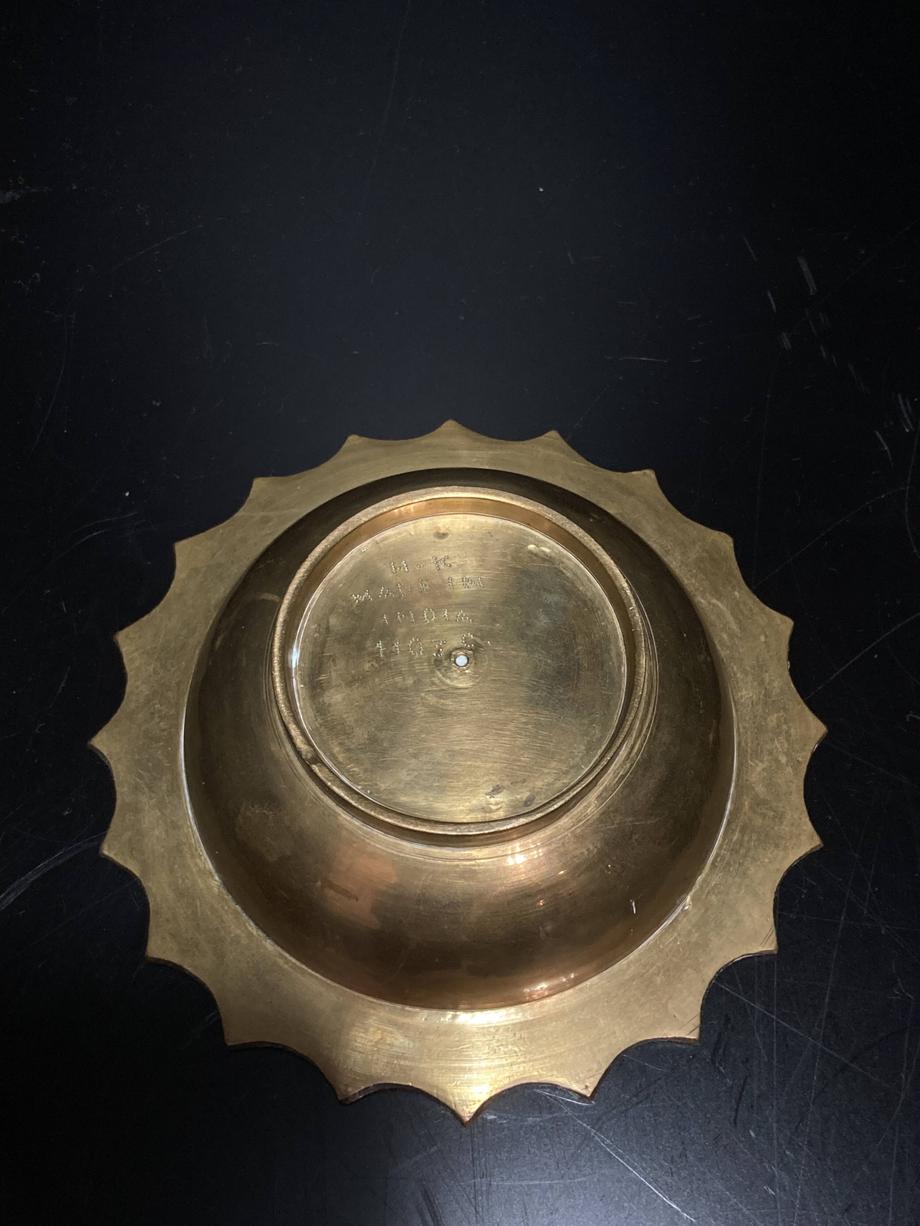 Metal lidded pot made in India