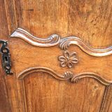 Pair of solid oak cabinet doors