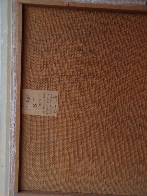 Ancien tableau paysage de campagne