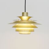 Suspension vintage en laiton doré, Danemark années 1970