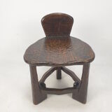 Ensemble de chaise et de table en bois du milieu du siècle, années 1950