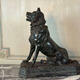 Large model of the Jennings dog in serpentine marble, memento of the Grand Tour, 19th century.
