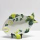 Set of 8 Italian fish plates in Barbotine ceramic.