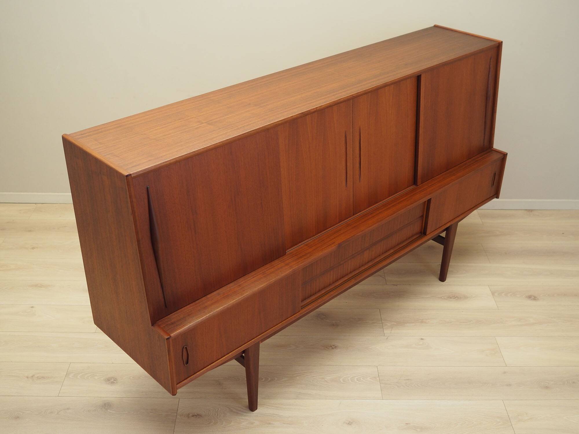 Teak highboard, Danish design, 1970s, production: Denmark