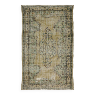 Tapis turc anatolien vintage fait main 253 cm x 158 cm