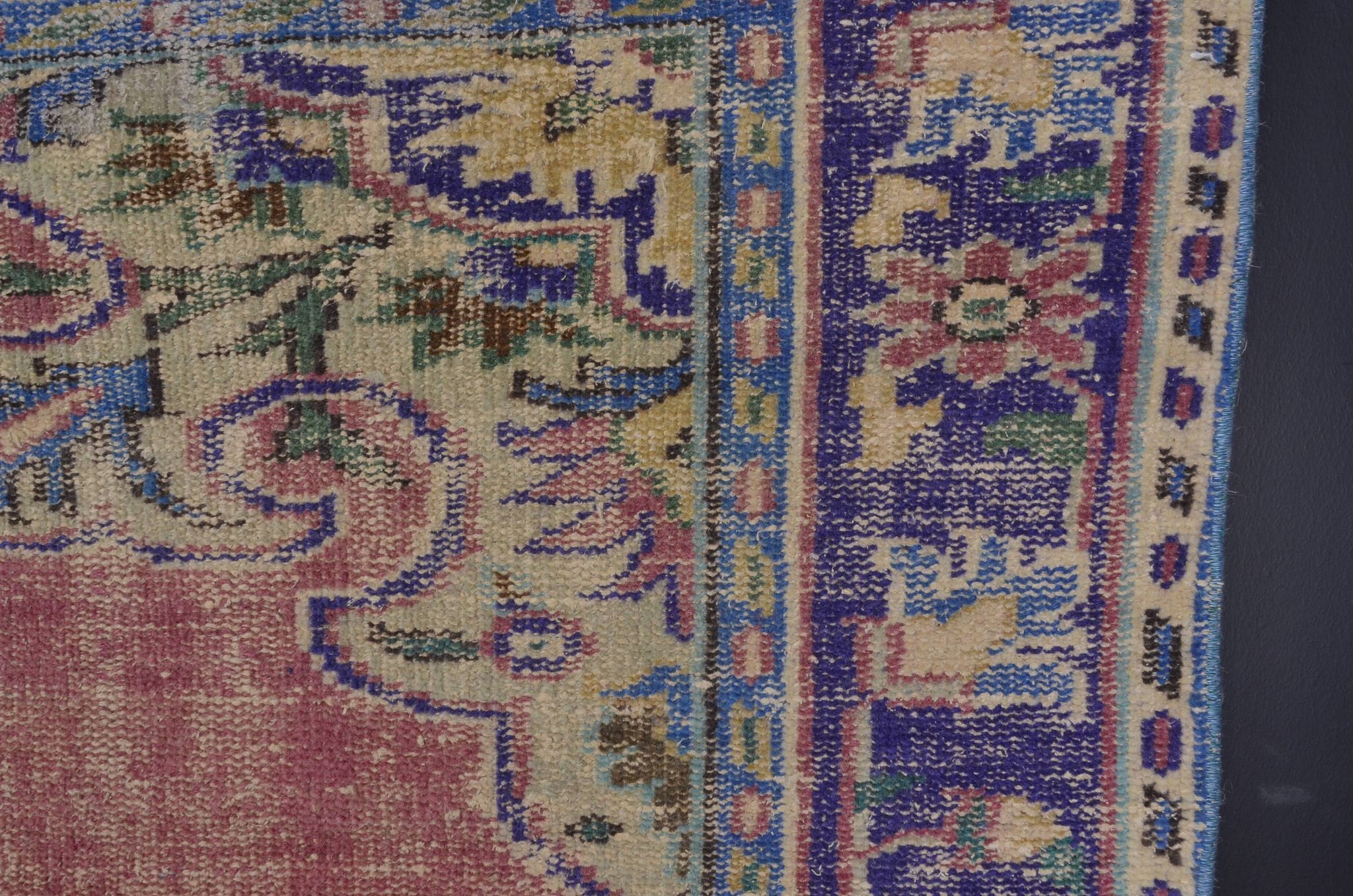 Tapis vintage en laine Oushak sku2303